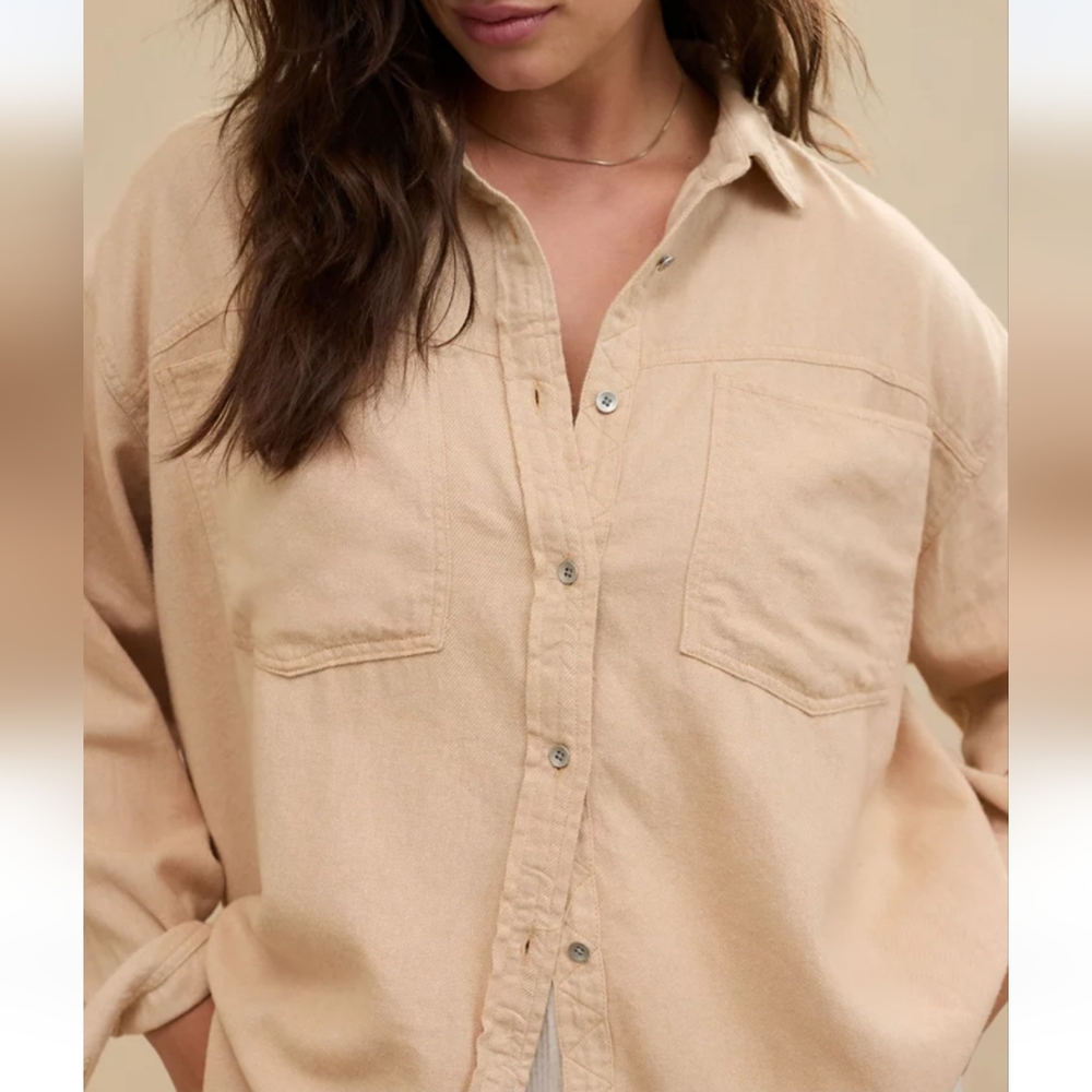 Aerie Amytime Favorite Twill Shirt - Picture 2 of 5
